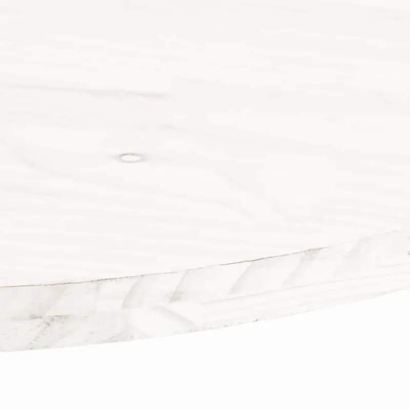 Stalviršis, baltas, 110x55x2,5cm, pušies masyvas, ovalus