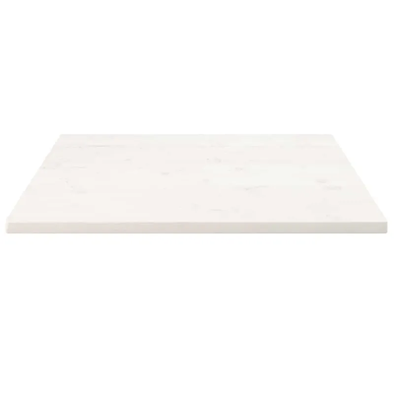 Stalviršis, baltas, 80x80x2,5cm, pušies masyvas, kvadratinis