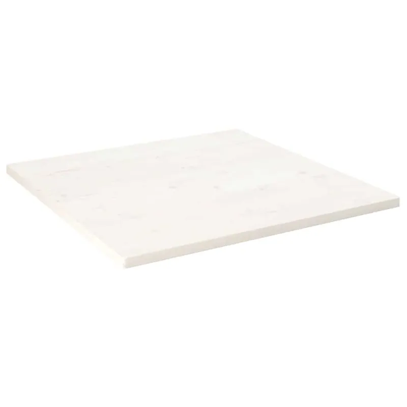 Stalviršis, baltas, 90x90x2,5cm, pušies masyvas, kvadratinis