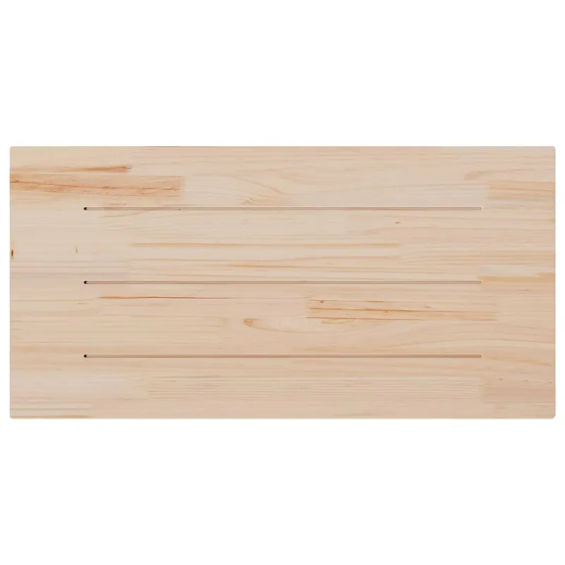 Stalviršis, baltas, 100x50x2,5cm, pušies masyvas, stačiakampis