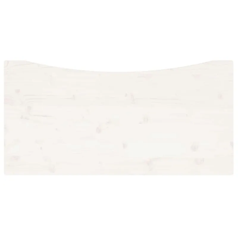 Rašomojo stalo stalviršis, baltas, 100x60x2,5cm, pušies masyvas