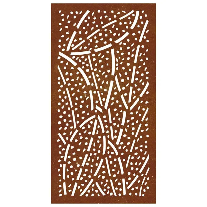 Sodo sienos dekoracija, 105x55cm, corten plienas, lapų dizaino