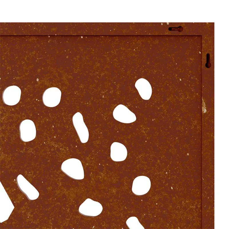 Sodo sienos dekoracija, 105x55cm, corten plienas, lapų dizaino