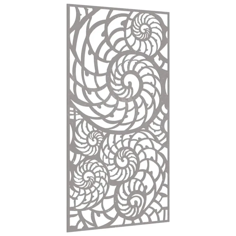 Sodo sienos dekoracija, 105x55cm, corten plienas, kriauklės