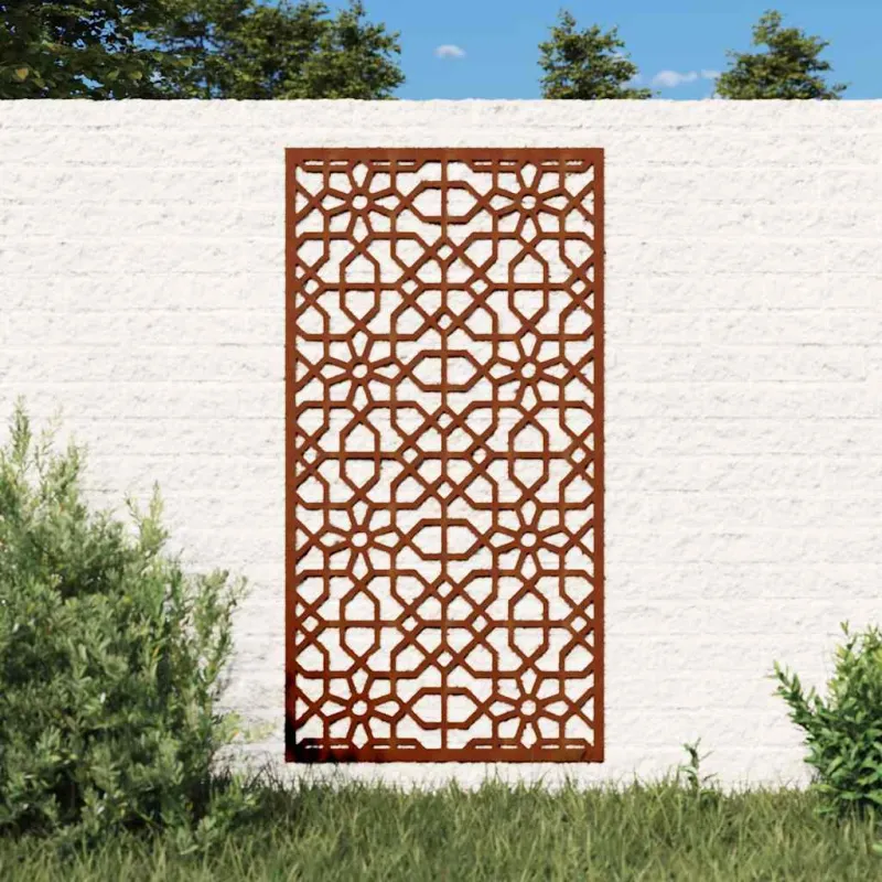 Sodo sienos dekoracija, 105x55cm, corten plienas