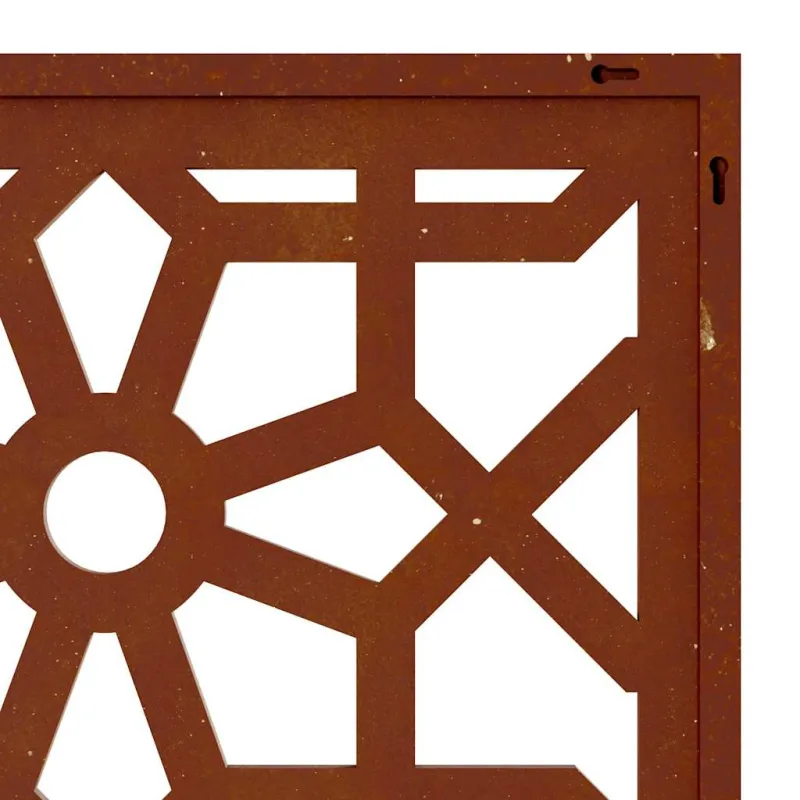 Sodo sienos dekoracija, 105x55cm, corten plienas