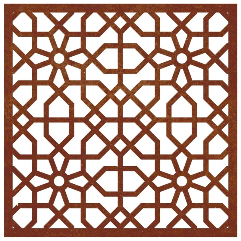 Sodo sienos dekoracija, 55x55cm, corten plienas