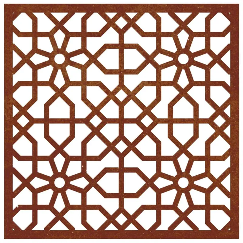 Sodo sienos dekoracija, 55x55cm, corten plienas