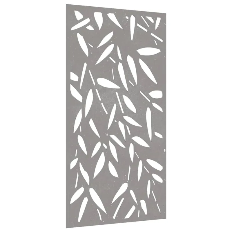 Sodo sienos dekoracija, 105x55cm, corten plienas, bambukas
