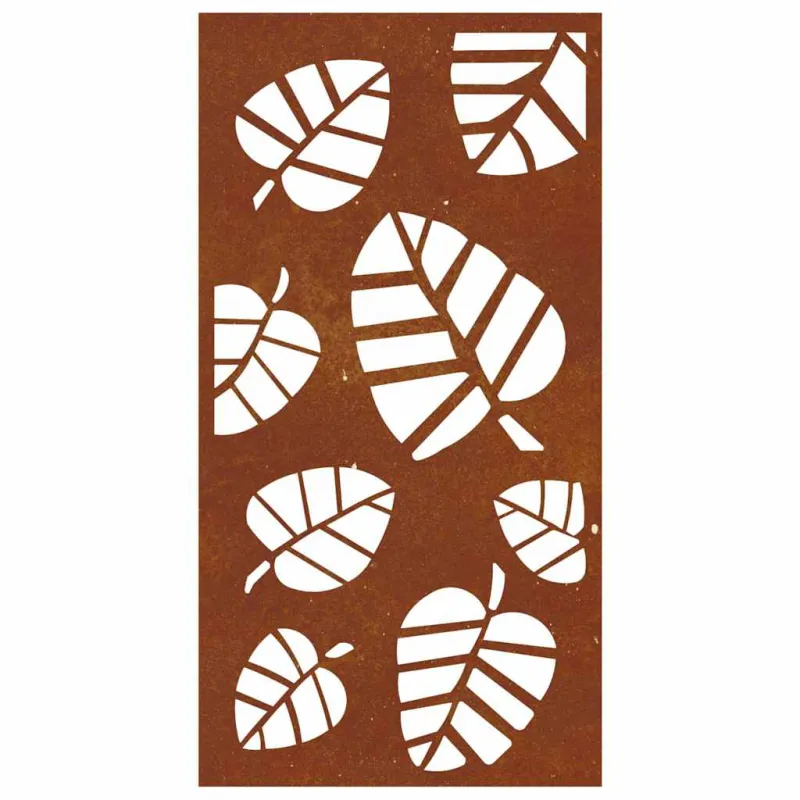 Sodo sienos dekoracija, 105x55cm, corten plienas, lapų dizaino