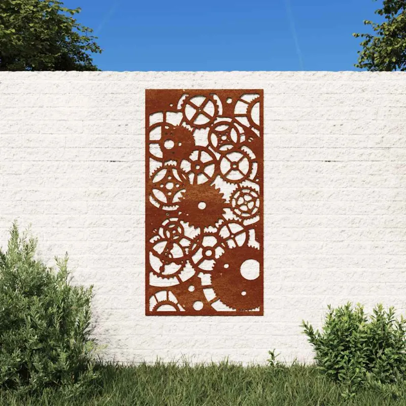 Sodo sienos dekoracija, 105x55cm, corten plienas