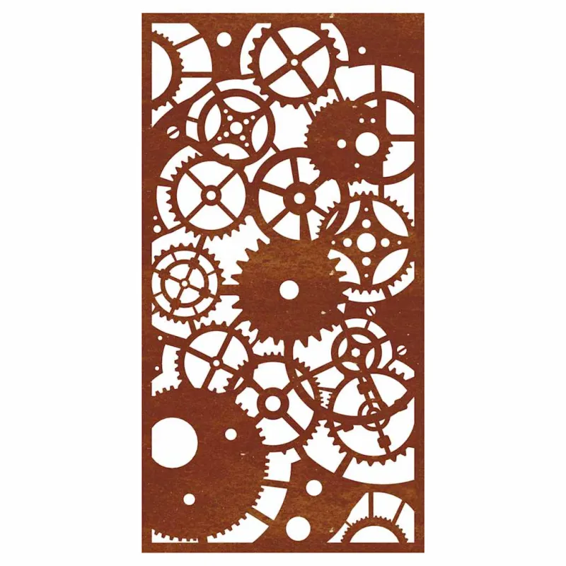 Sodo sienos dekoracija, 105x55cm, corten plienas