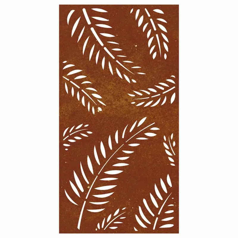 Sodo sienos dekoracija, 105x55cm, corten plienas, lapų dizaino