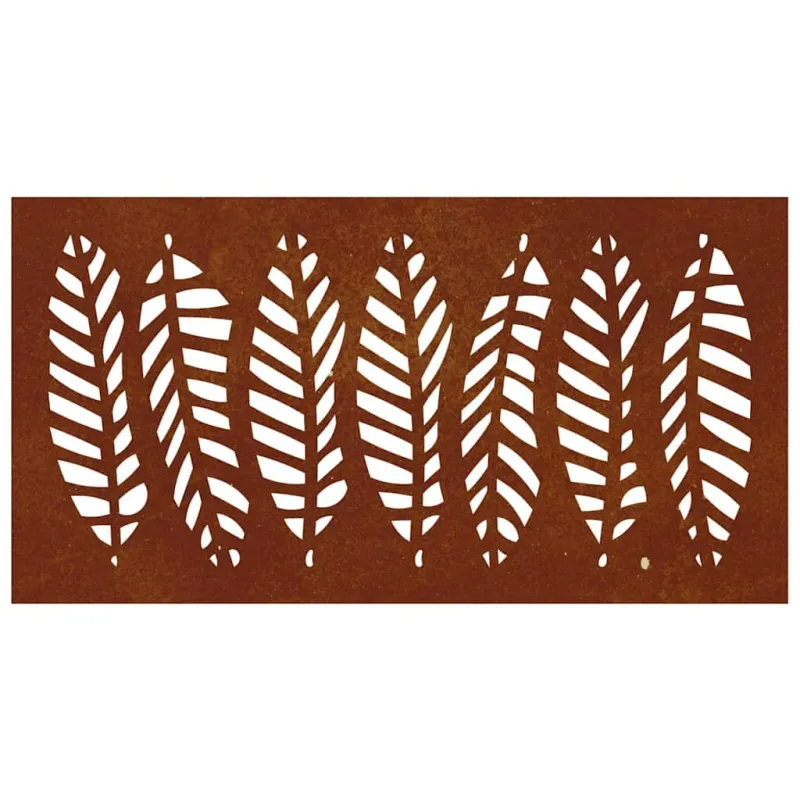 Sodo sienos dekoracija, 105x55cm, corten plienas, lapų dizaino