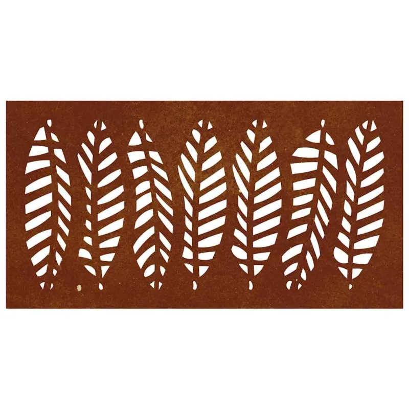 Sodo sienos dekoracija, 105x55cm, corten plienas, lapų dizaino