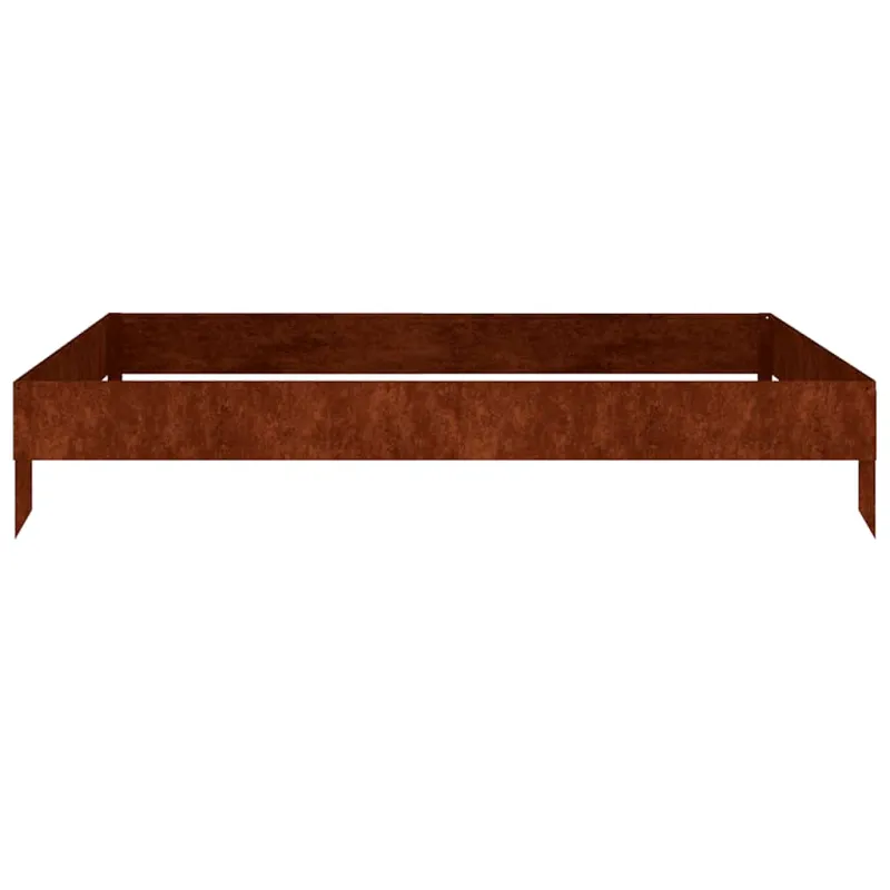Aukštas sodo lovelis, 100x100x18,5cm, Corten plienas