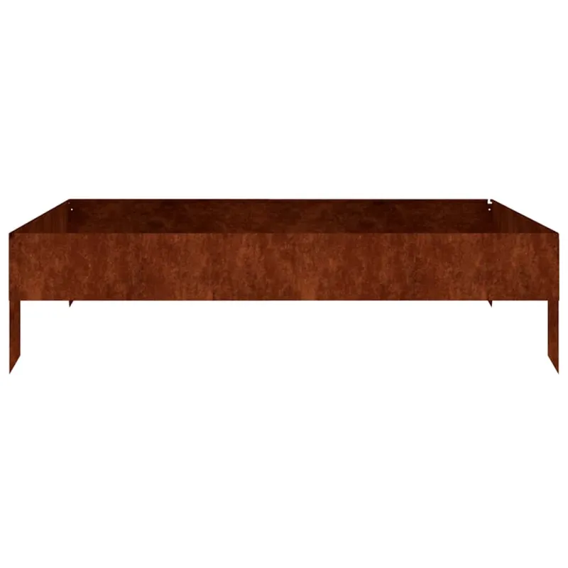 Aukštas sodo lovelis, 100x100x26cm, Corten plienas