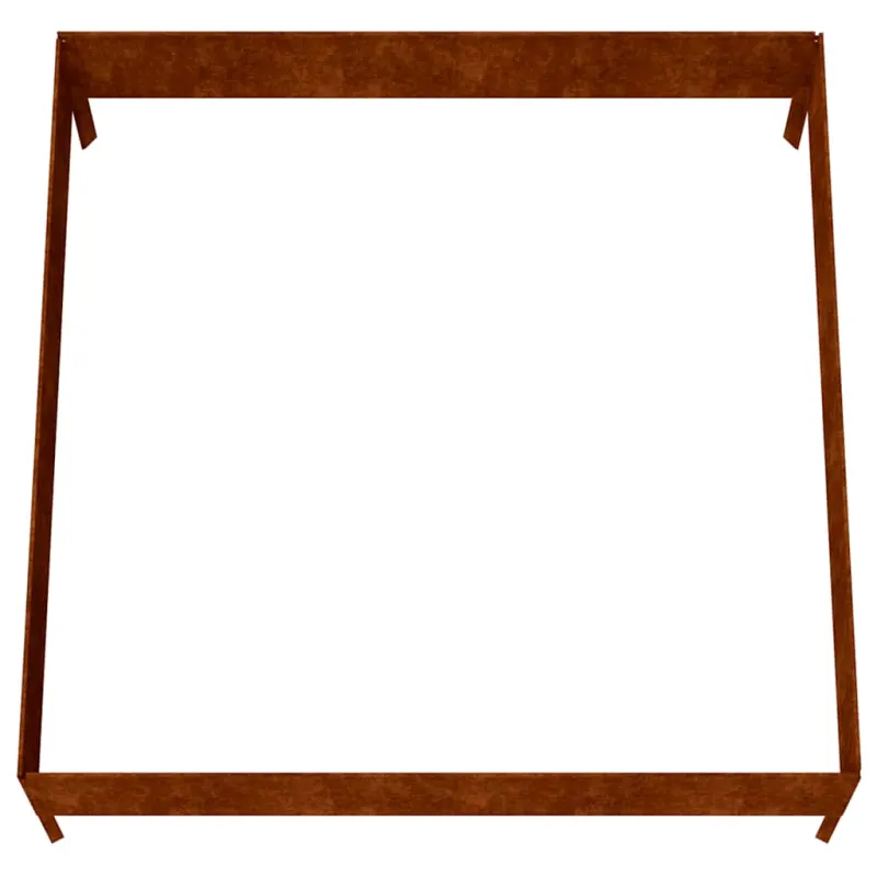 Aukštas sodo lovelis, 100x100x33,5cm, Corten plienas