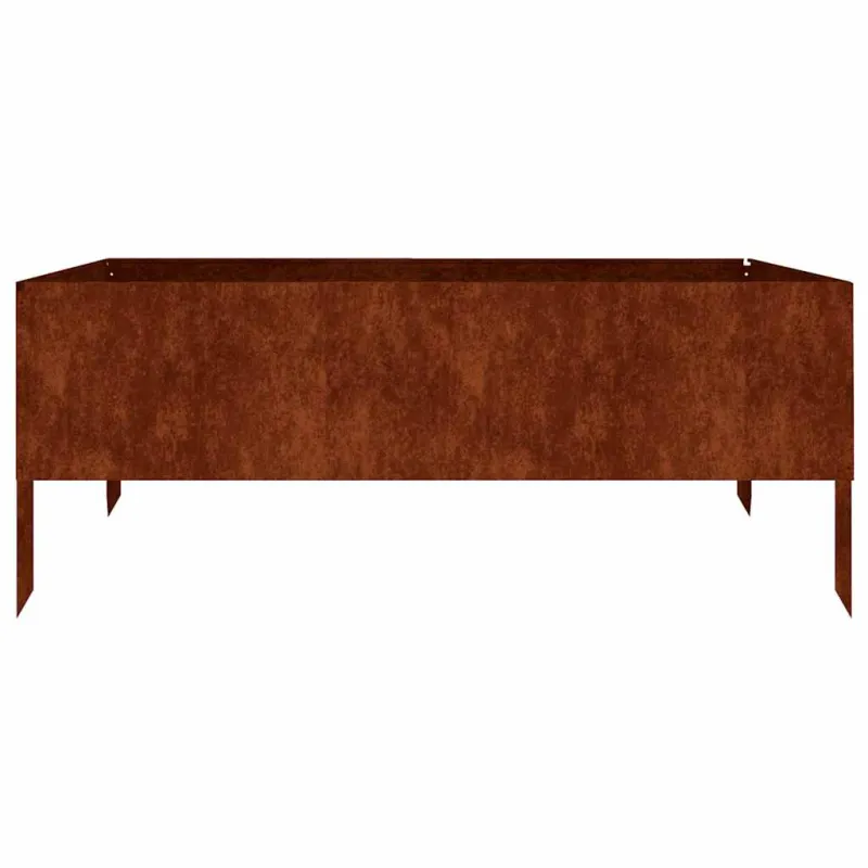 Aukštas sodo lovelis, 100x100x41cm, Corten plienas