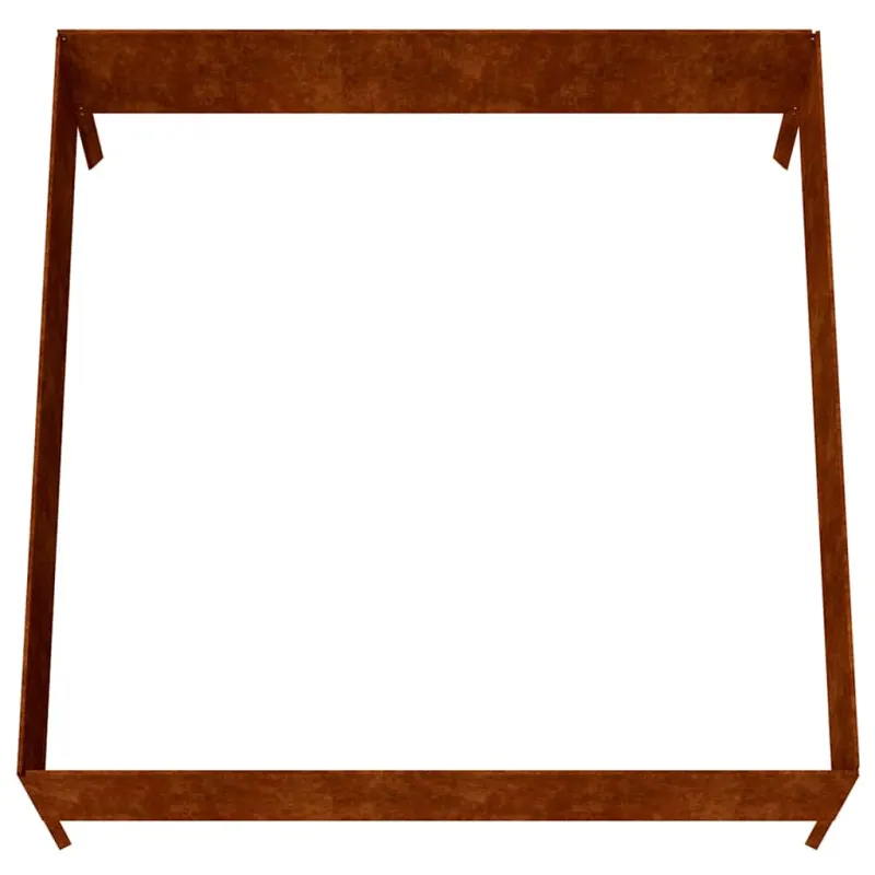 Aukštas sodo lovelis, 100x100x41cm, Corten plienas