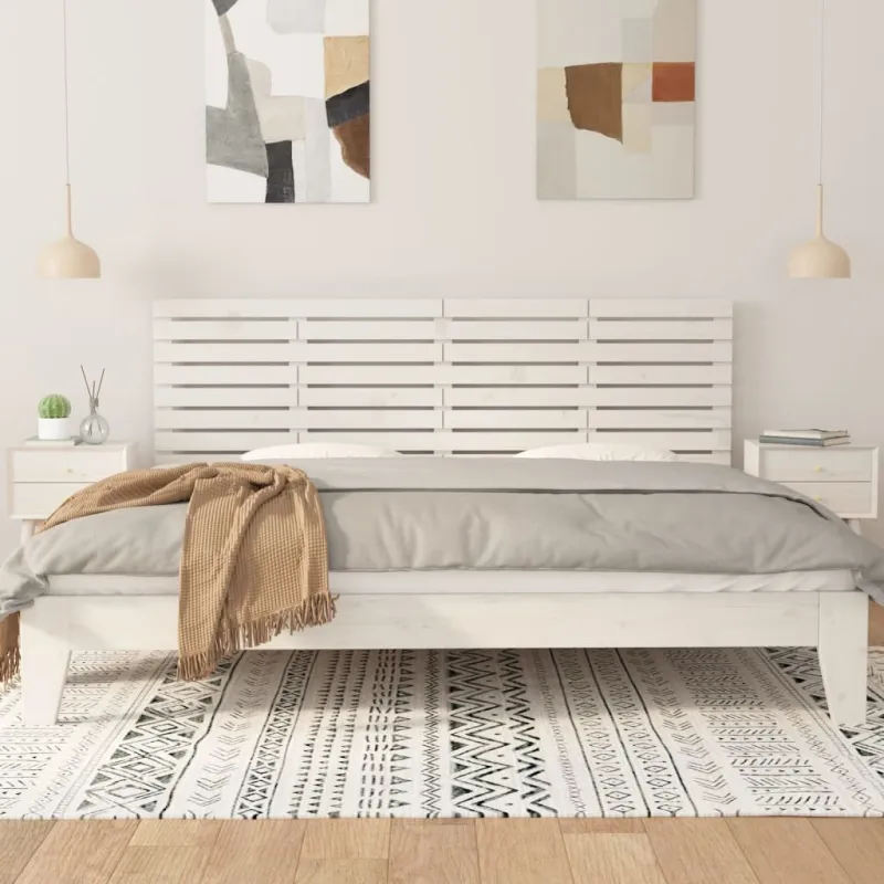 Sieninis galvūgalis, baltas, 206x3x63cm, pušies masyvas