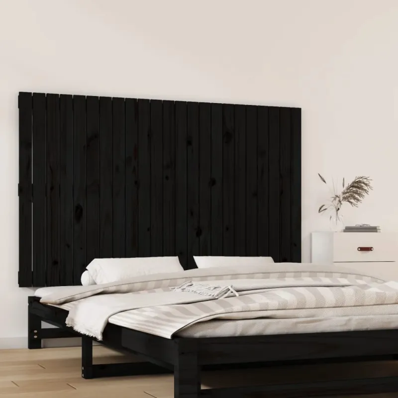 Sieninis galvūgalis, juodas, 147x3x90cm, pušies masyvas