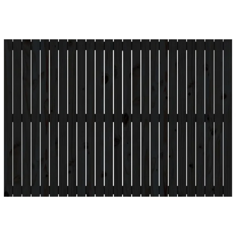 Sieninis galvūgalis, juodas, 159,5x3x110cm, pušies masyvas