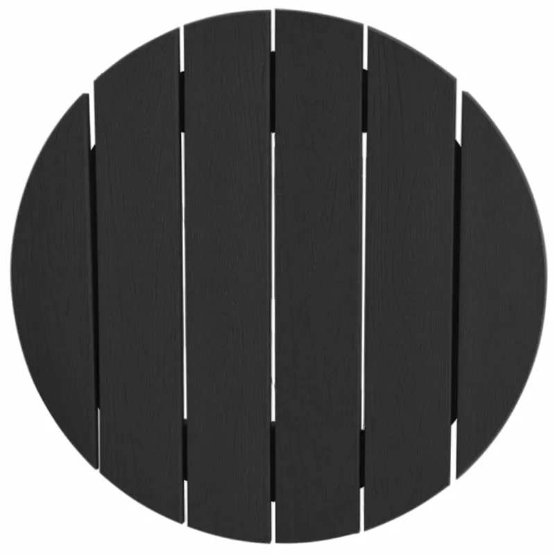 Sodo barokkompletti 3 kpl, musta HDPE