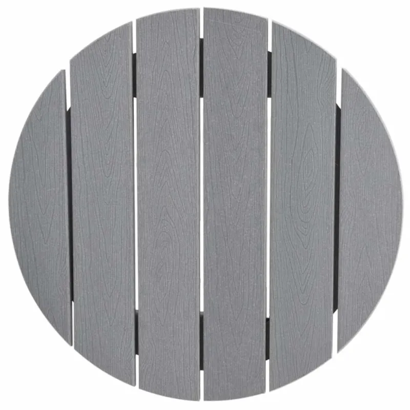 Sodo barokkompletti 3 kpl, vaaleanharmaa HDPE