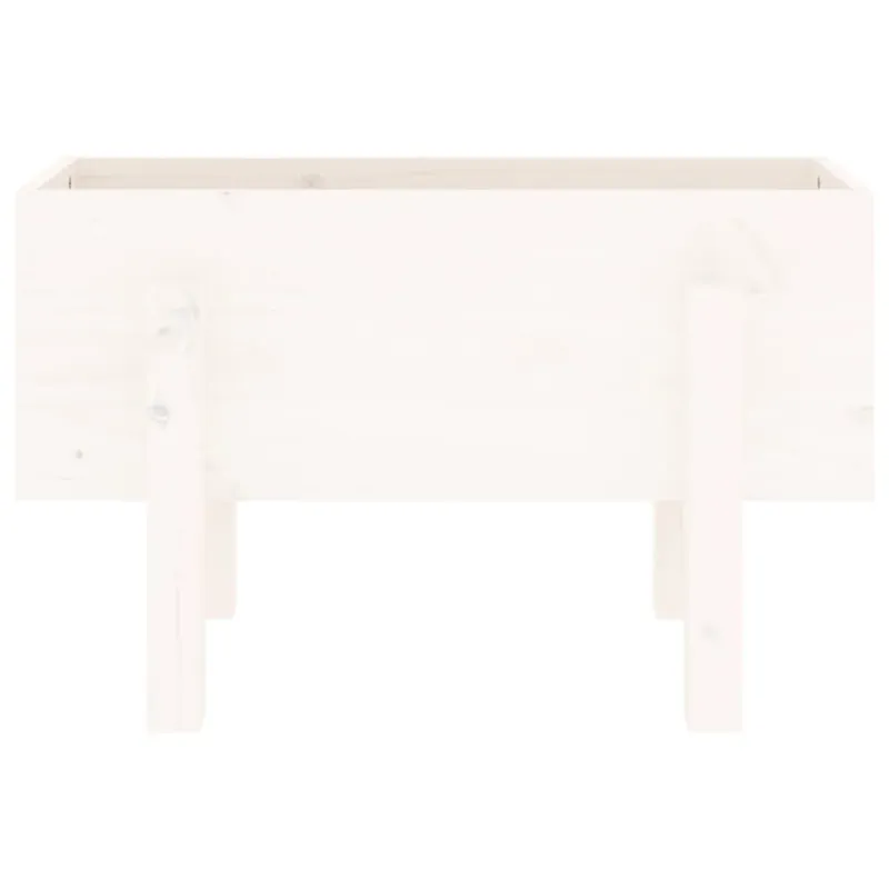 Sodo lovelis, baltas, 62x30x38cm, pušies medienos masyvas