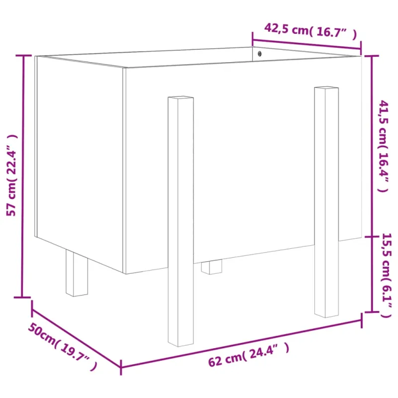 Sodo lovelis, medaus rudas, 62x50x57cm, pušies medienos masyvas