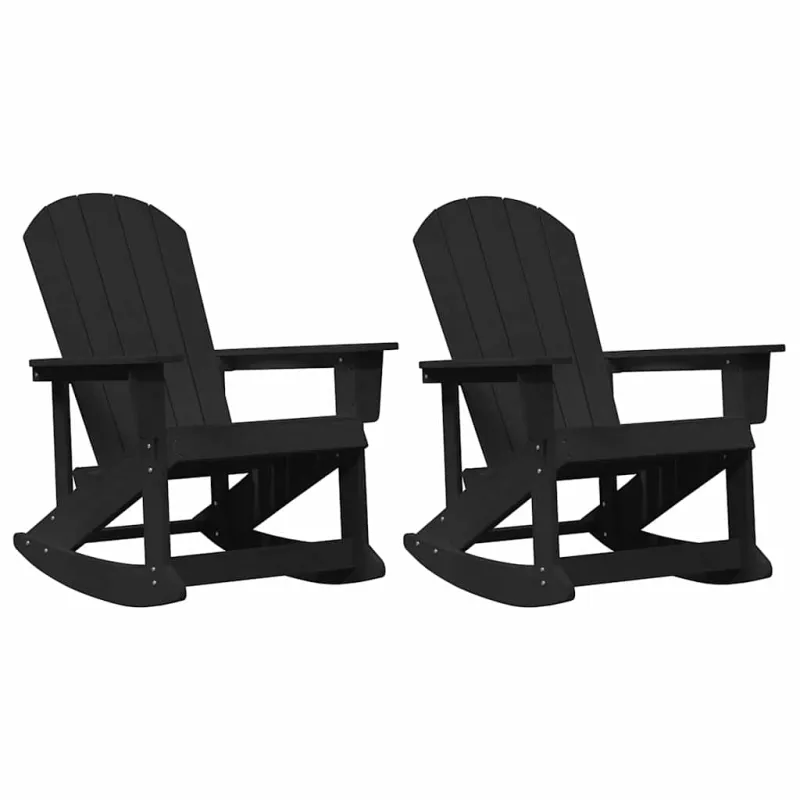 Adirondack-supynes, 2 kpl, Musta HDPE