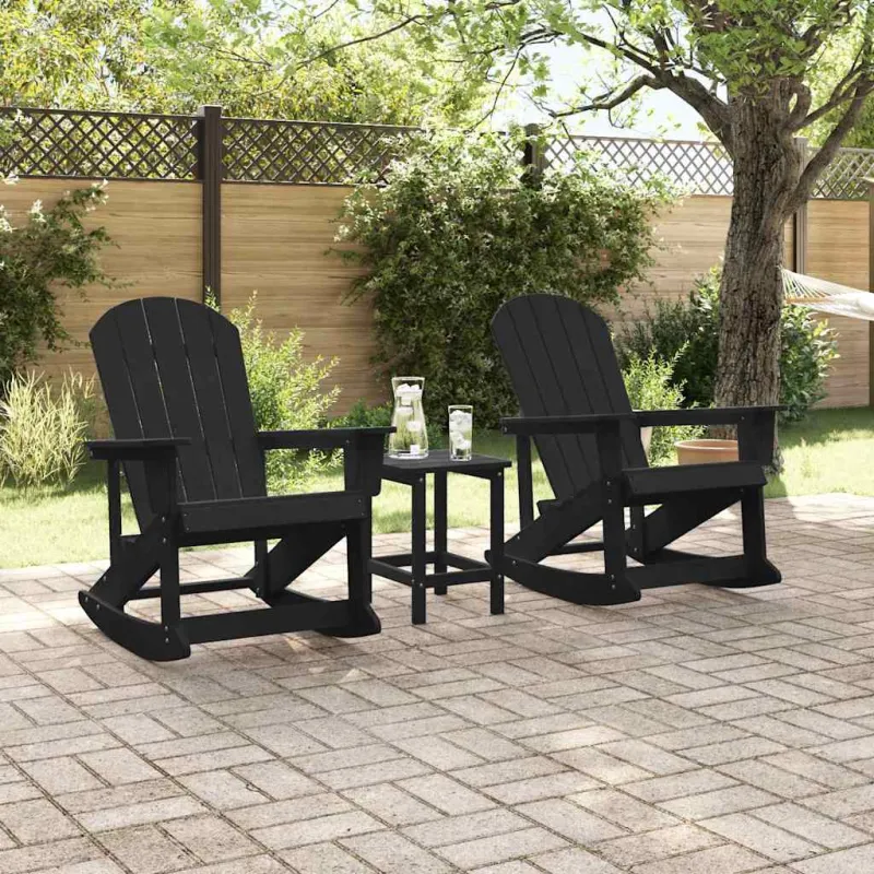 Adirondack-supynes, 2 kpl, Musta HDPE