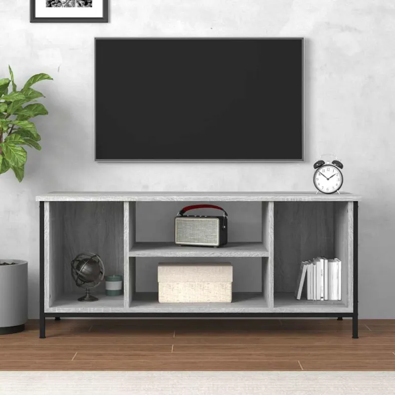 Televizoriaus spintelė, pilka ąžuolo, 102x35x45cm, mediena
