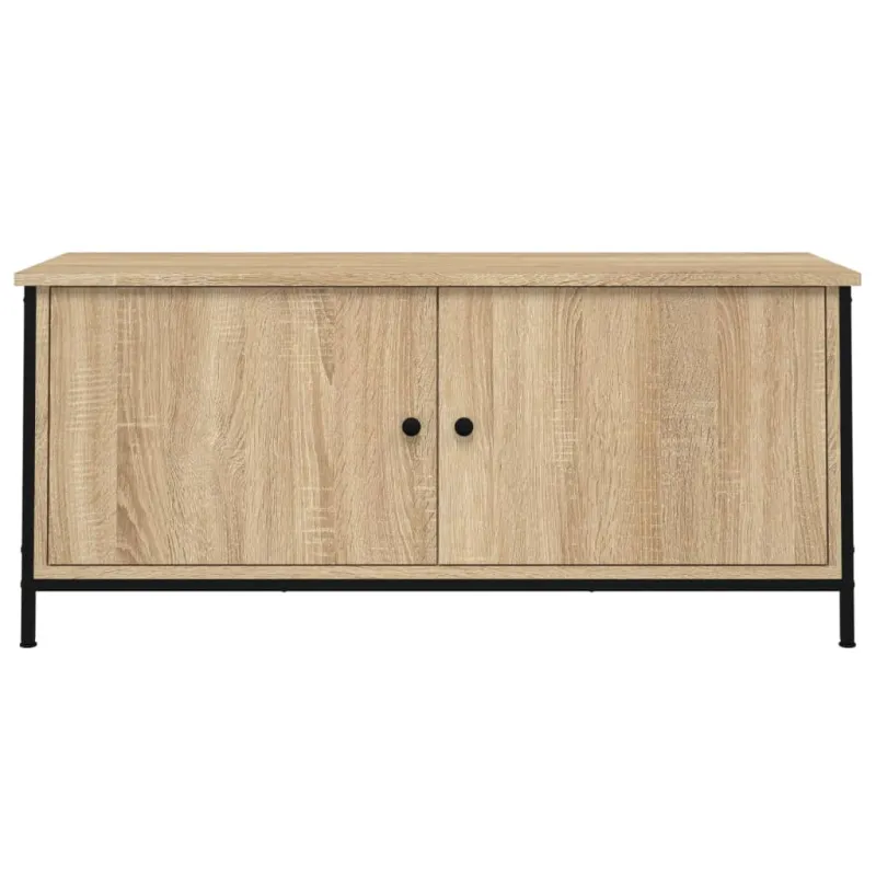 TV spintelė su durelėmis, ąžuolo, 102x35x45cm, apdirbta mediena