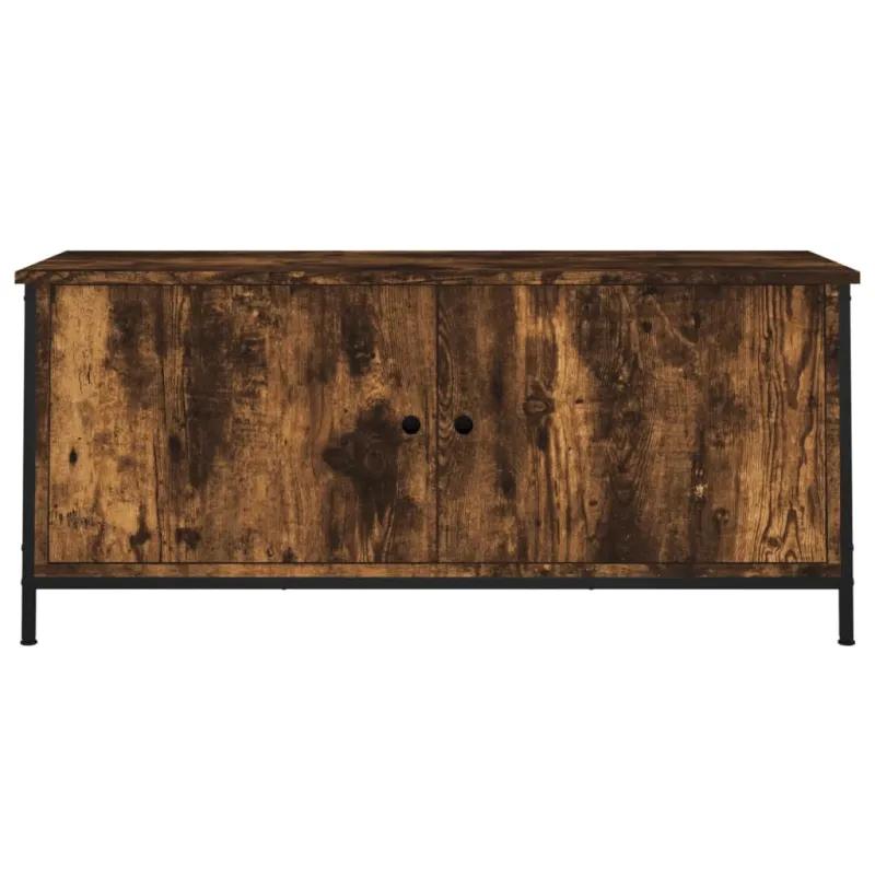 TV spintelė su durelėmis, dūminio ąžuolo, 102x35x45cm, mediena
