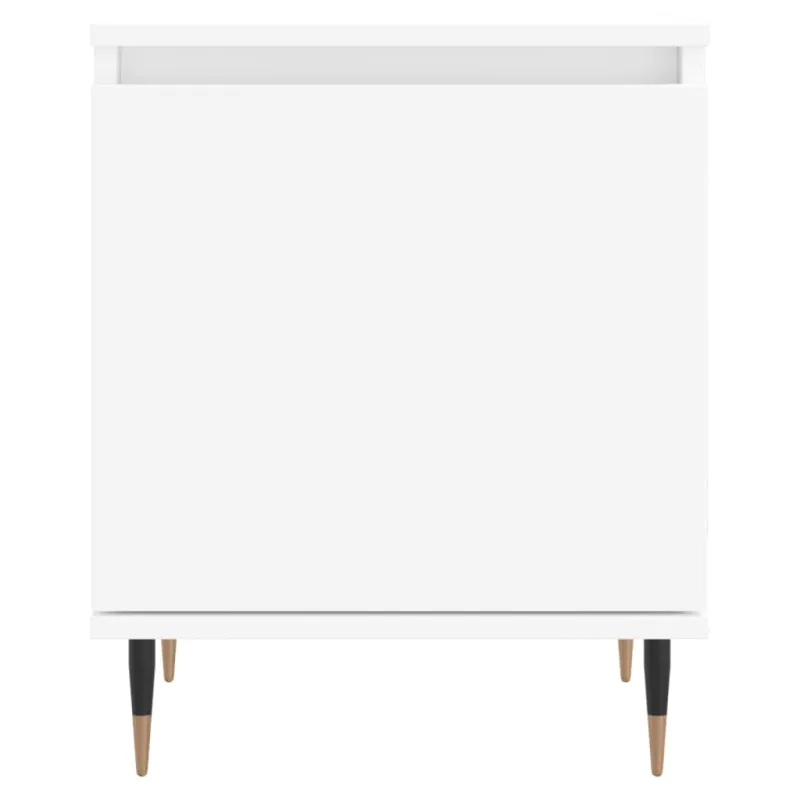Naktinės spintelės, 2vnt., baltos, 40x30x50cm, apdirbta mediena