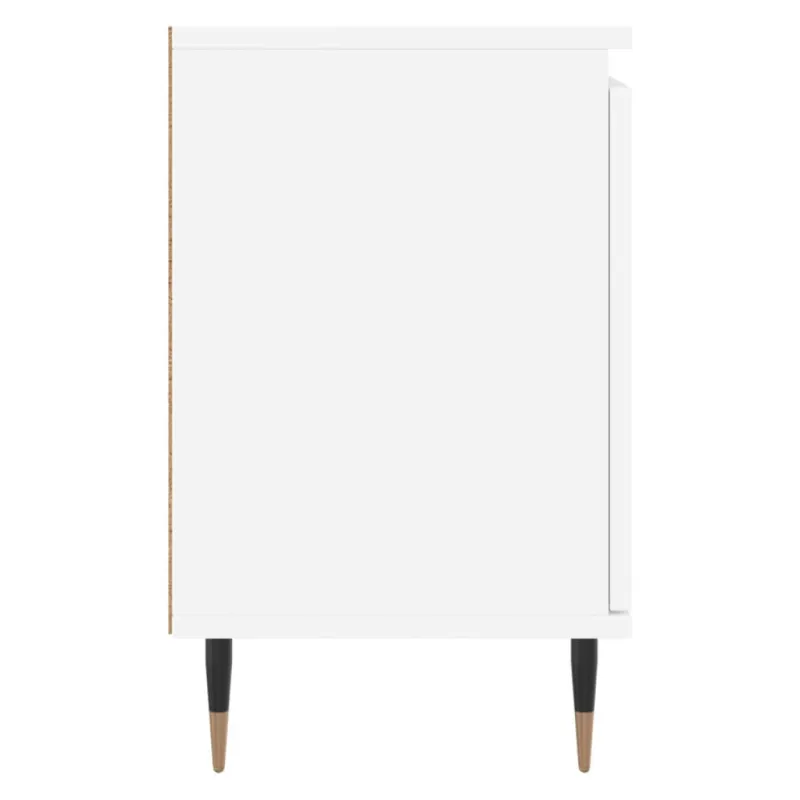 Naktinės spintelės, 2vnt., baltos, 40x30x50cm, apdirbta mediena