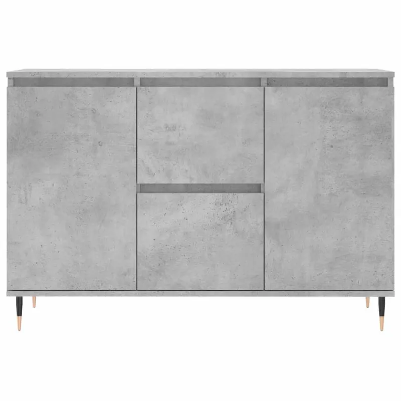 Šoninė spintelė, betono pilka, 101,5x35x70cm, apdirbta mediena