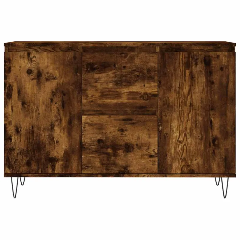 Šoninė spintelė, dūminio ąžuolo, 101,5x35x70cm, apdirbta mediena