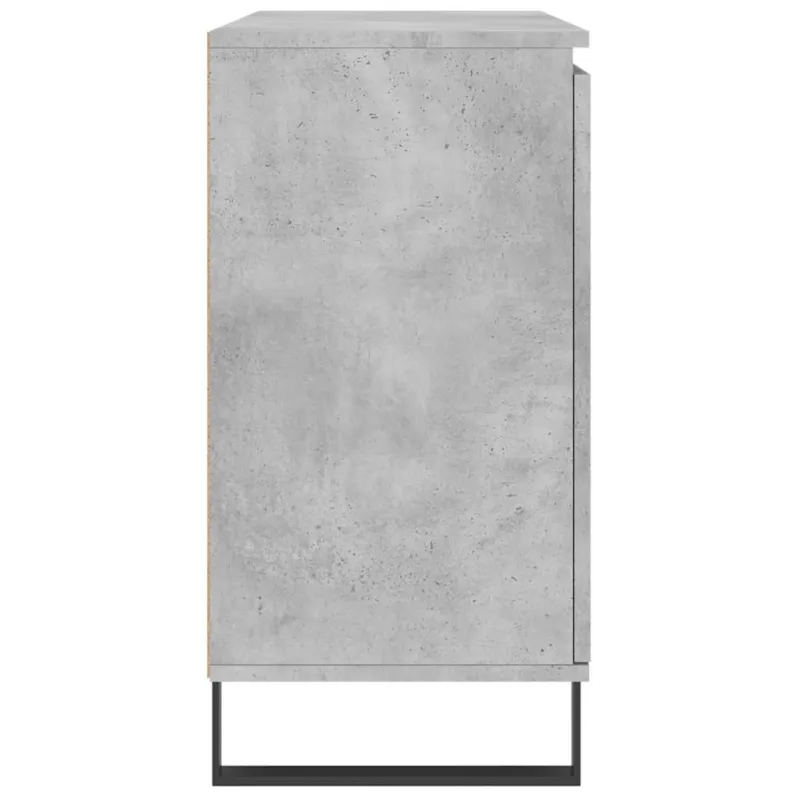 Šoninė spintelė, betono pilka, 101,5x35x70cm, apdirbta mediena