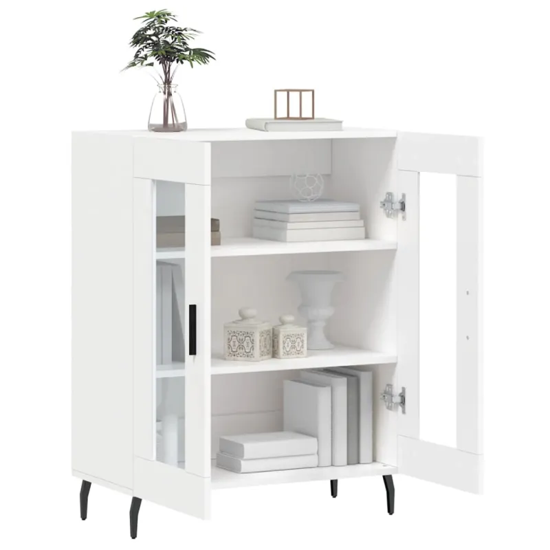 Šoninė spintelė, baltos spalvos, 69,5x34x90cm, apdirbta mediena