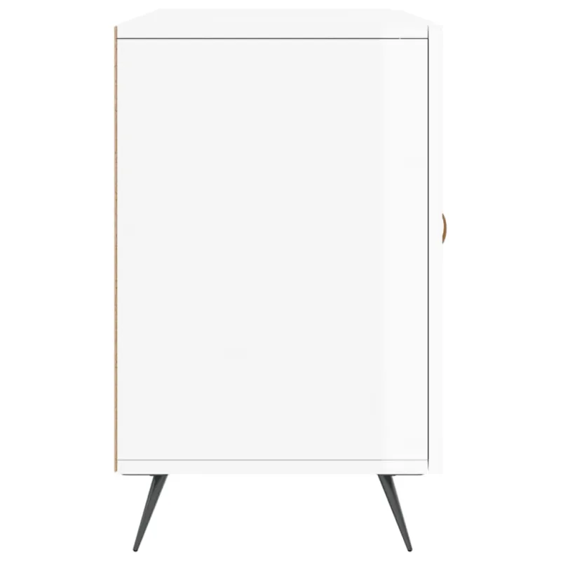 Šoninė spintelė, balta, 100x36x60cm, apdirbta mediena, blizgi