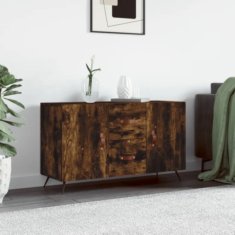 Šoninė spintelė, dūminio ąžuolo, 100x36x60cm, apdirbta mediena