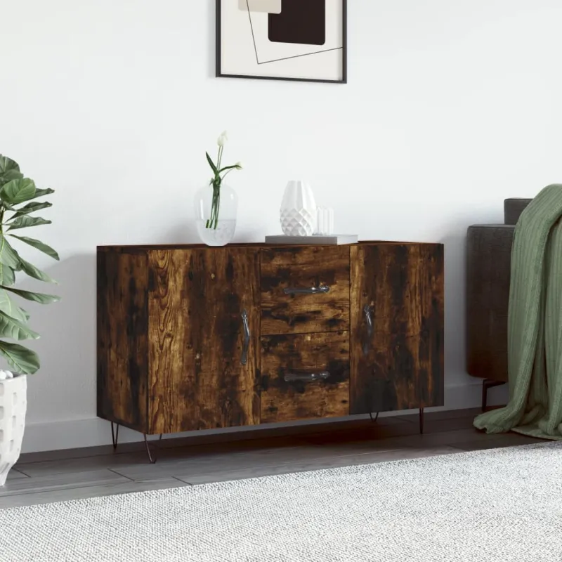 Šoninė spintelė, dūminio ąžuolo, 100x36x60cm, apdirbta mediena