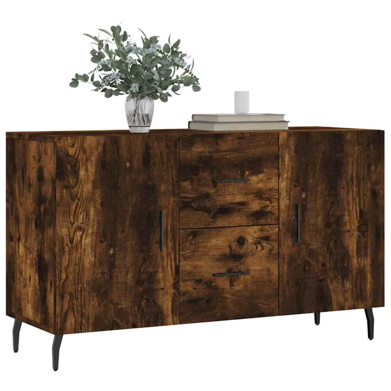 Šoninė spintelė, dūminio ąžuolo, 100x36x60cm, apdirbta mediena