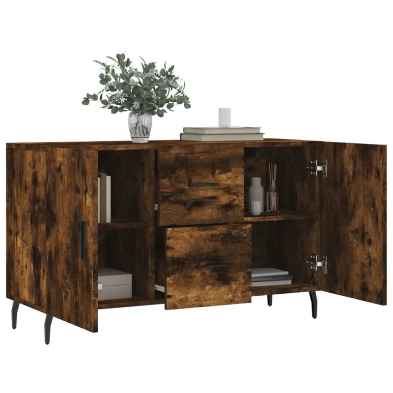 Šoninė spintelė, dūminio ąžuolo, 100x36x60cm, apdirbta mediena