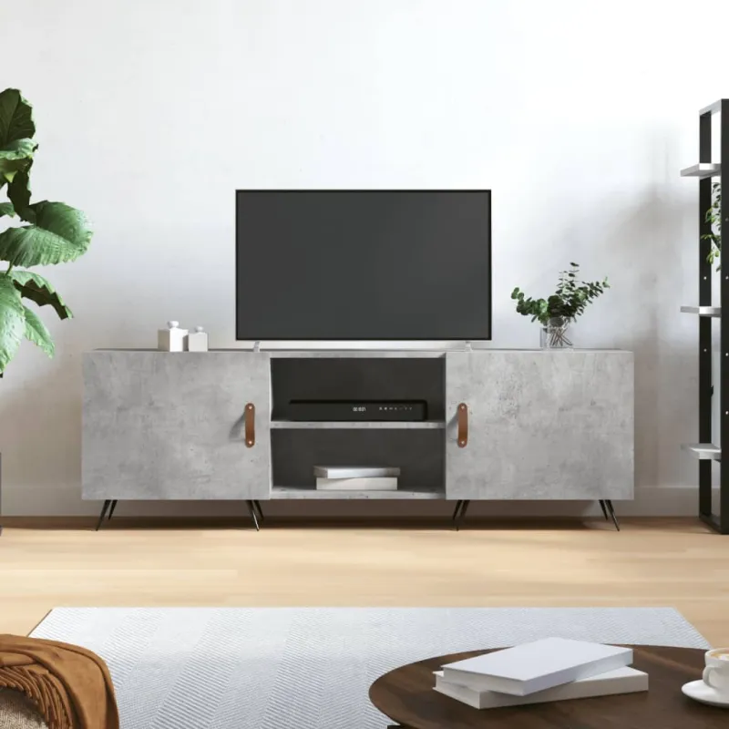Televizoriaus spintelė, betono pilka, 150x30x50cm, mediena