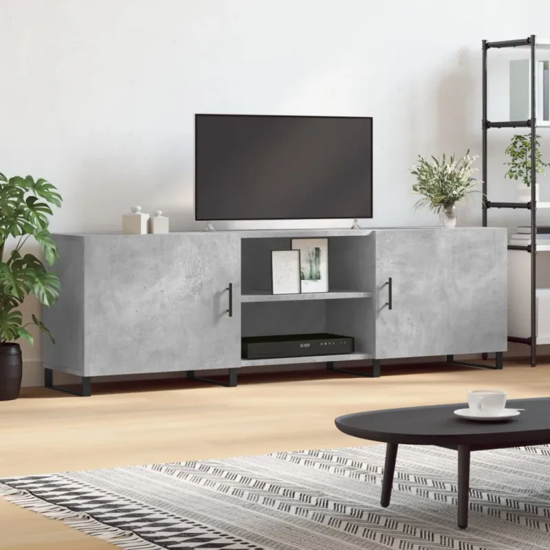 Televizoriaus spintelė, betono pilka, 150x30x50cm, mediena