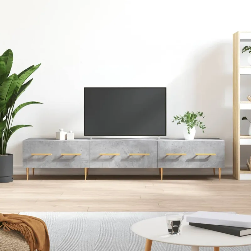 Televizoriaus spintelė, betono pilka, 150x36x30cm, mediena